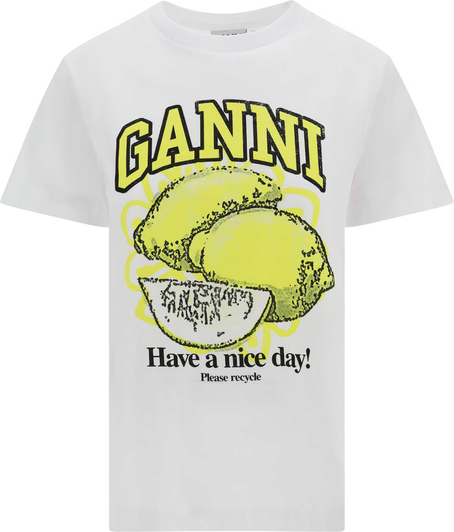 Ganni Lemon T-Shirt BRIGHT WHITE