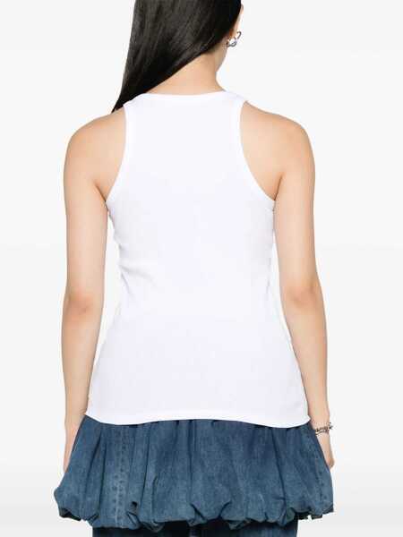 Topuri THE ATTICO The Attico Ribbed Cotton Tank Top WHITE Femei (BM 12179550) 4