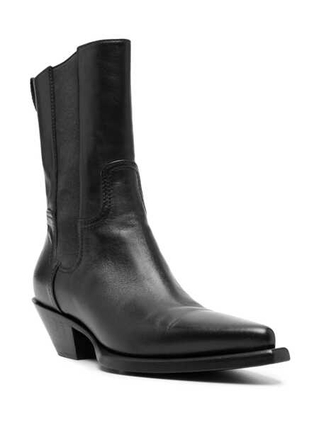 Bocanci Premiata Premiata Black Leather Texas Chite Boots Black Femei (BM 12183708) 2