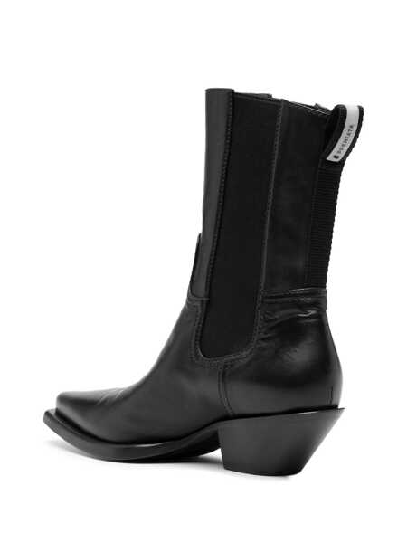 Bocanci Premiata Premiata Black Leather Texas Chite Boots Black Femei (BM 12183708) 3