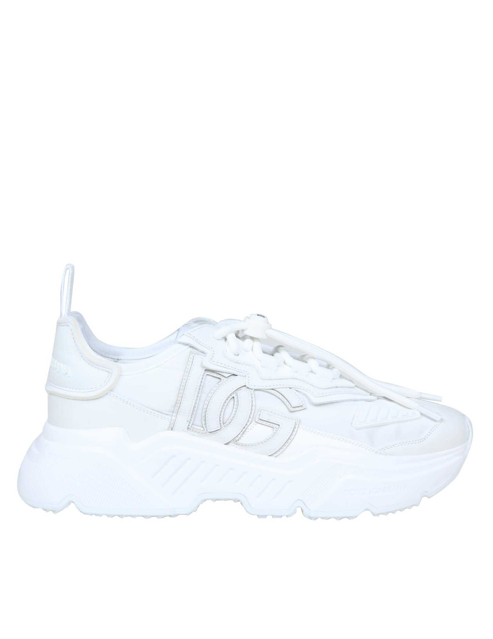 Dolce & Gabbana daymaster sneakers in nylon and leather White