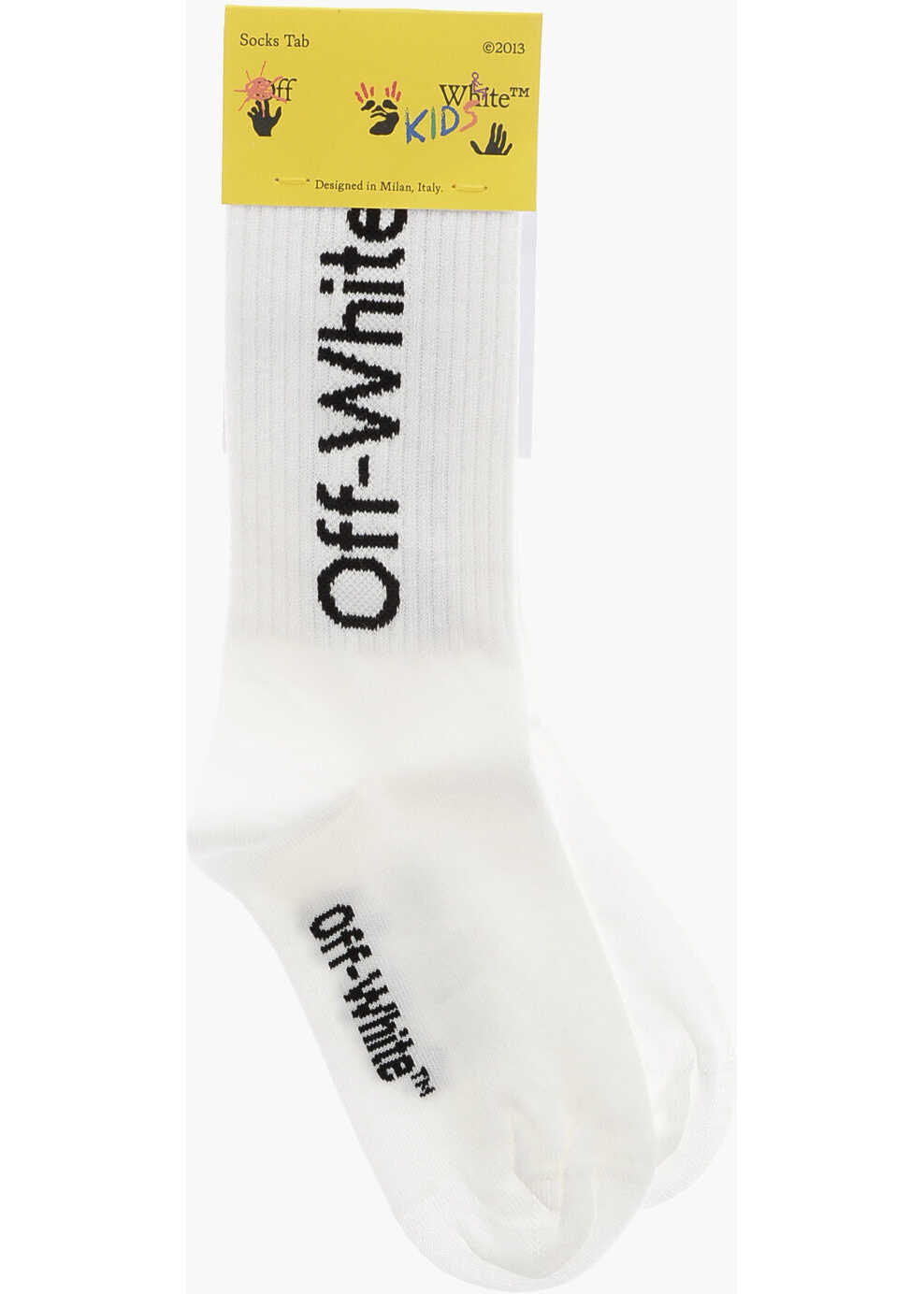 OFF-WHITE KIDS Long Socks With Ribb Details White