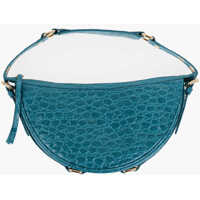 Genti de umar Crocodile Effect Leather Gib Hobo Bag With Golden Details Femei
