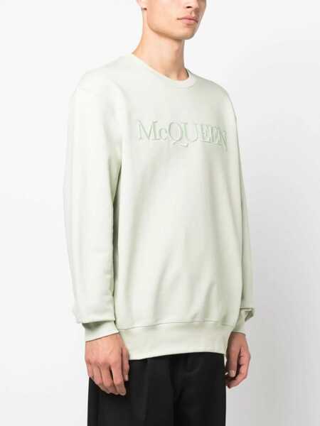 Bluze de trening Alexander McQueen Sweatshirt With Logo Embroidery GREEN Barbati (BM 12194034) 3