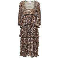 Rochii Ganni Leopard Print Midi Dress Femei