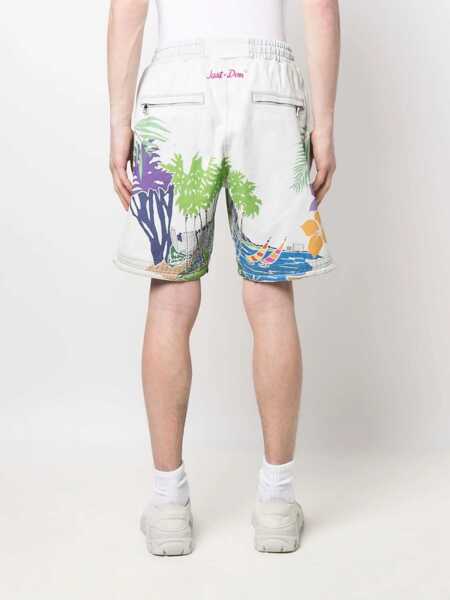 Pantaloni JUST DON Just Don Bermuda Shorts With Print BLUE Barbati (BM 12208569) 4