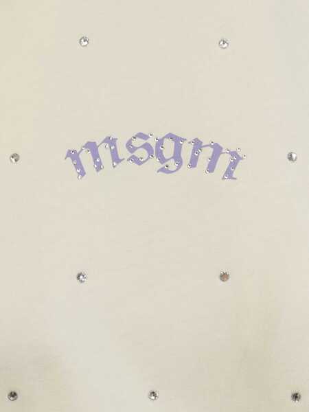 Tricouri MSGM Msgm T-Shirt With Logo Beige Femei (BM 12208785) 3