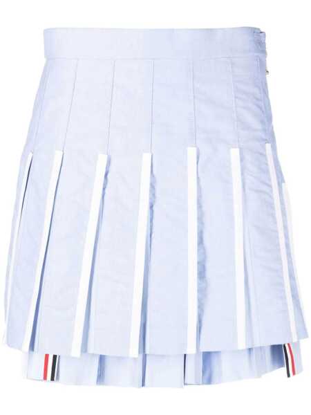 Fuste Thom Browne Thom Browne Pleated Skirt BLUE Femei (BM 12214905) 1