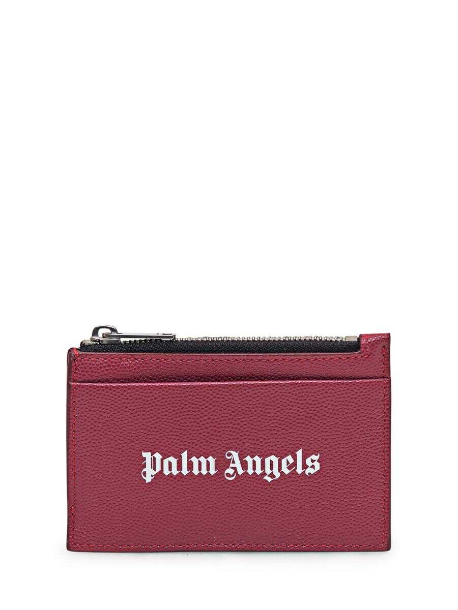 Palm Angels PALM ANGELS Card Holder with Zip RED