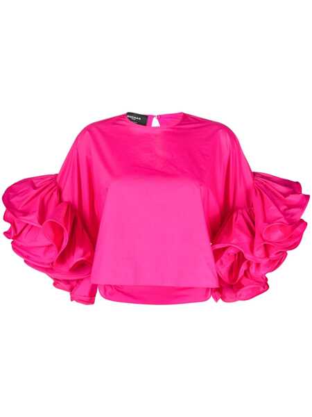 Topuri Rochas Rochas Top With Curled Sleeves PURPLE Femei (BM 12221109) 1