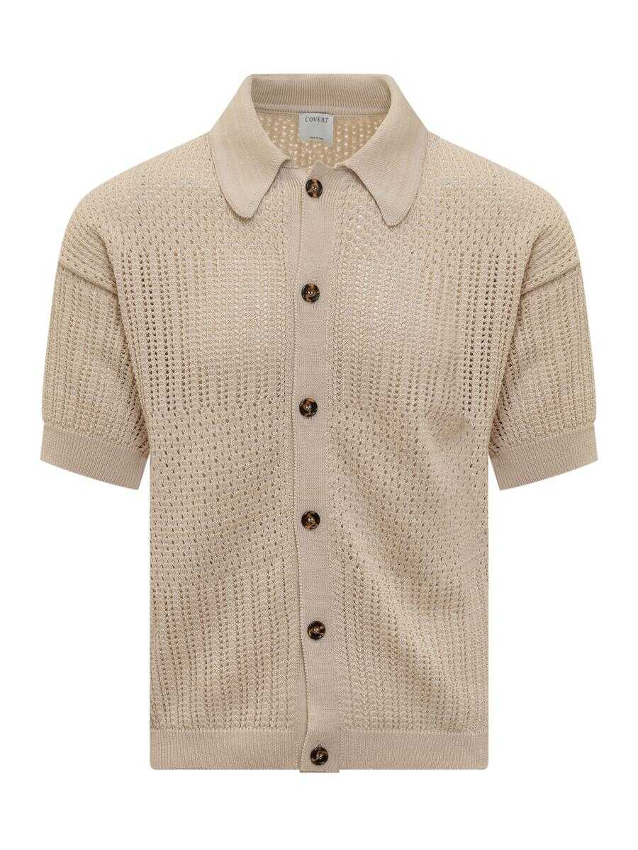 COVERT COVERT Short Sleeve Polo BEIGE