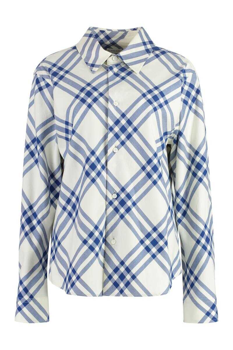 Burberry BURBERRY CHECKED FLANNEL SHIRT WHITE