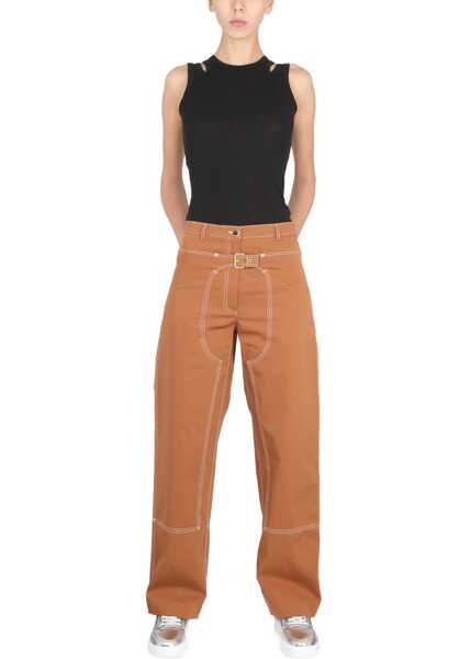 Pantaloni casual Stella McCartney Pants With Buckle BROWN Femei (BM 12228567) 2