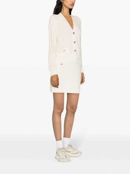 Fuste Michael Kors Michael Kors Knitted Skirt WHITE Femei (BM 12231438) 3