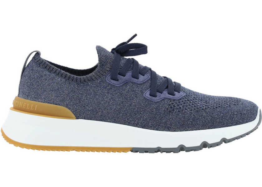 Sneakers Brunello Cucinelli Cotton Sneakers BLU SCURO1225ZAFFIRO SCURO Barbati (BM 12232752) 1