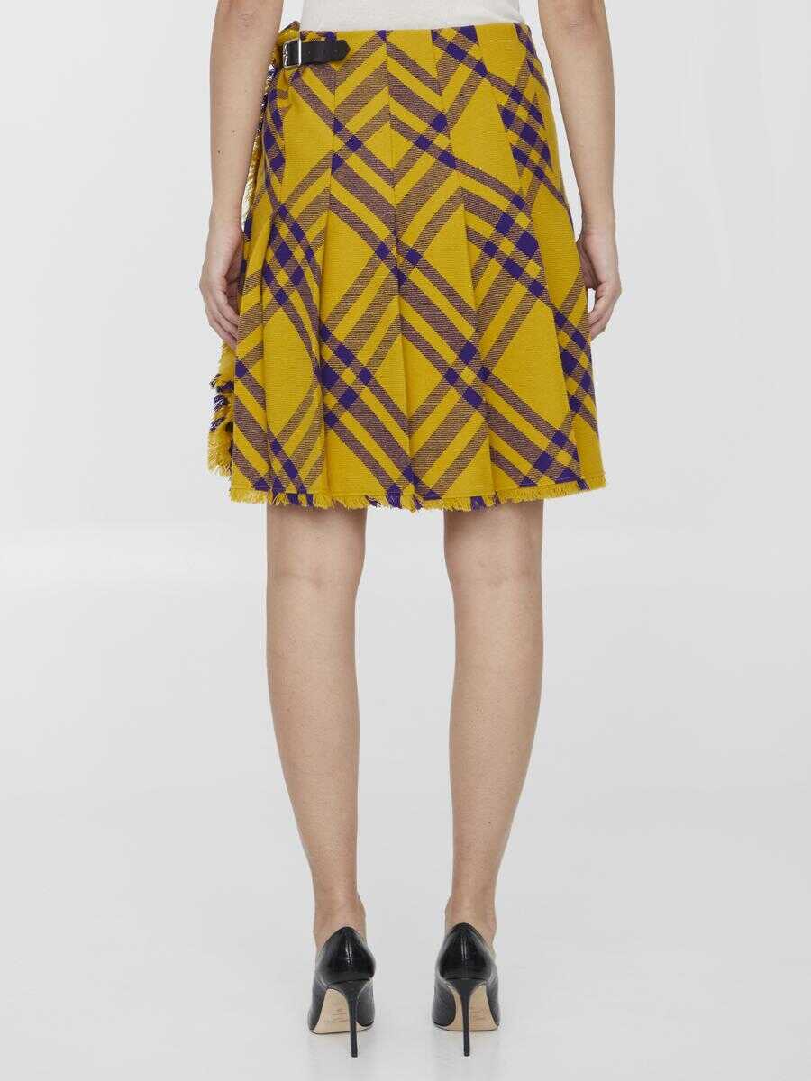 Fuste Burberry Check Wool Kilt YELLOW Femei (BM 12234627) 4