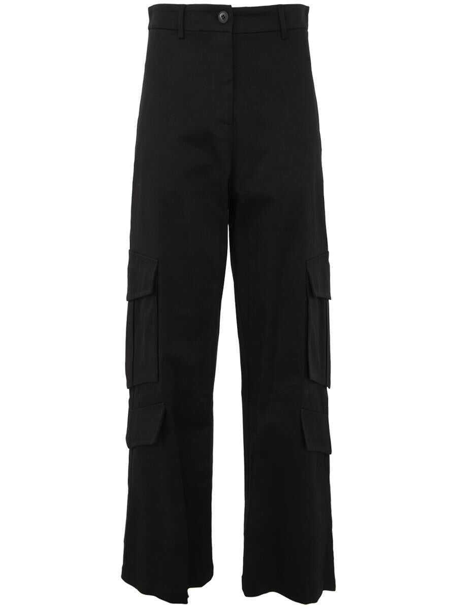 Pantaloni casual NINA 14.7 Nina 14.7 Maxi Cargo Trousers Clothing Black Femei (BM 12234645) 1