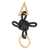 Bottega Veneta Bottega Veneta Triangle Leather Keyring Black