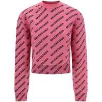 Pulovere Balenciaga Jacquard Crew-Neck Sweater Femei