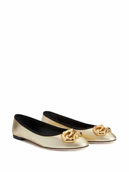 Balerini Giuseppe Zanotti Giuseppe Zanotti Ballet Flats GOLD Femei (BM 12239307) 2
