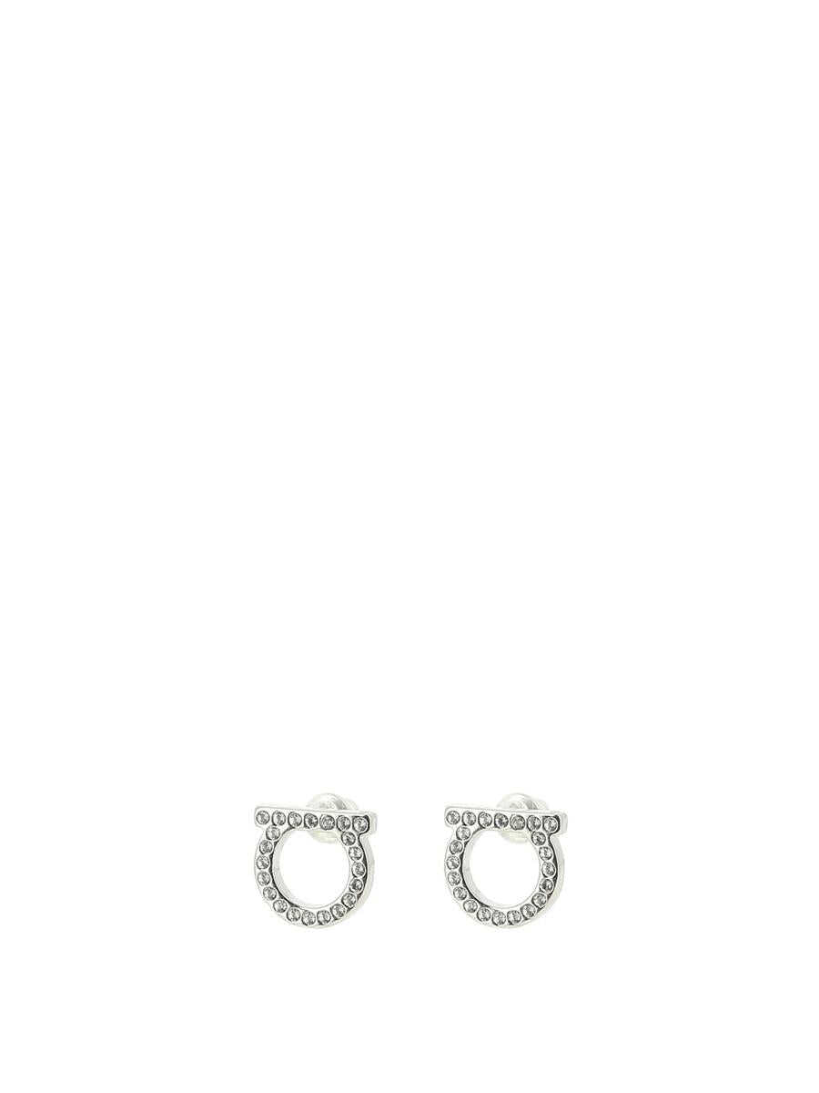 Ferragamo FERRAGAMO Gancini crystals earrings (L) SILVER image2