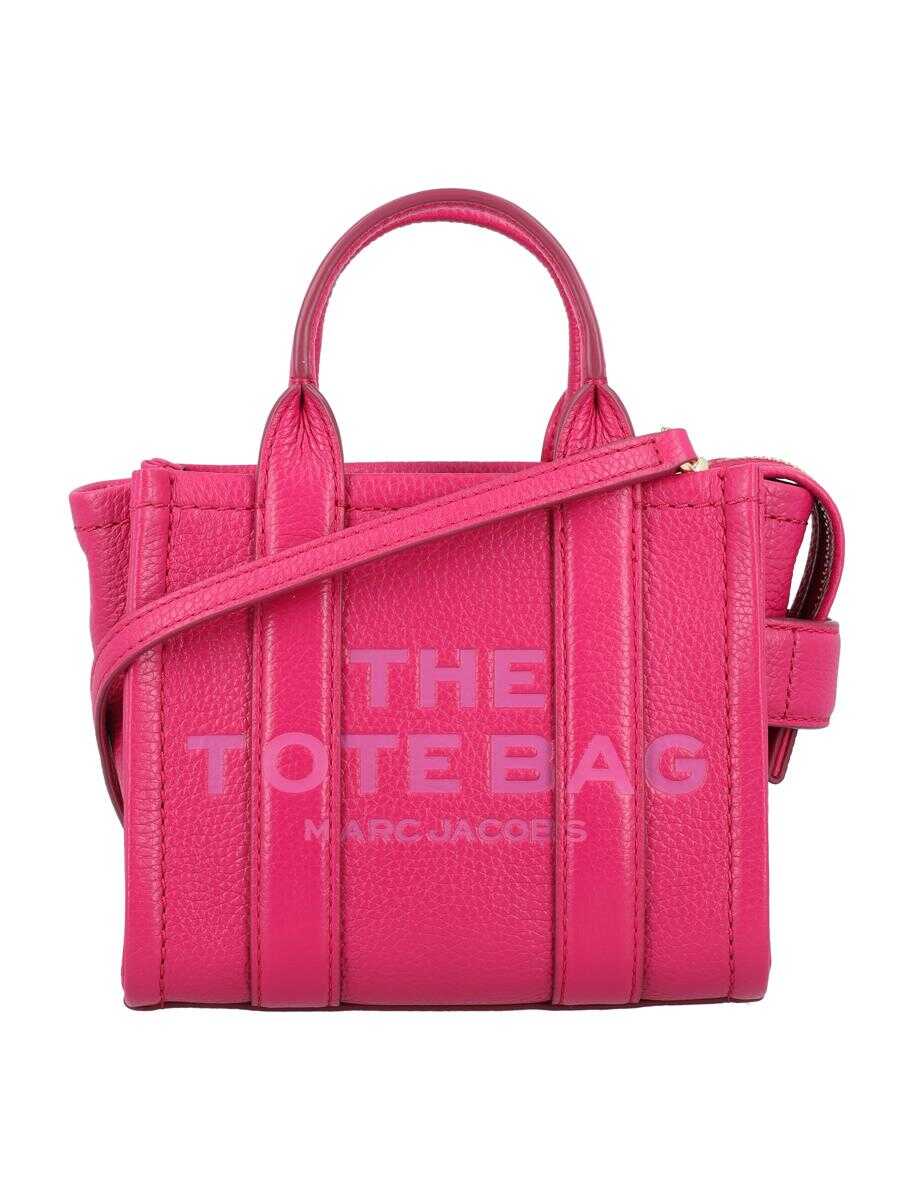 Marc Jacobs MARC JACOBS The mini tote leather bag LIPSTICK PINK
