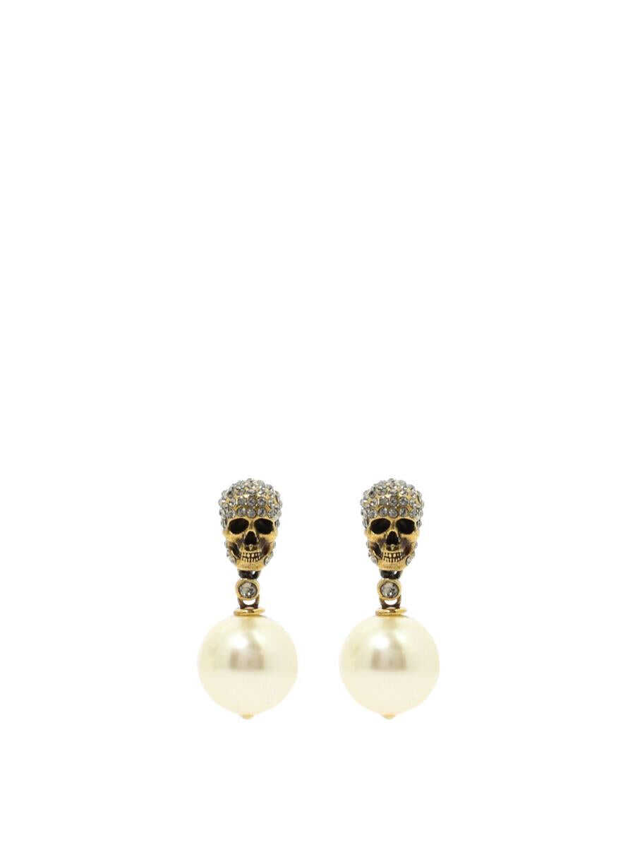 Alexander McQueen ALEXANDER MCQUEEN "Pearl & Skull" earrings GOLD