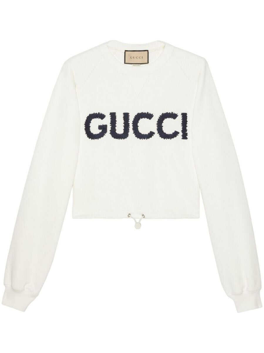 Gucci GUCCI Logo cotton sweatshirt WHITE