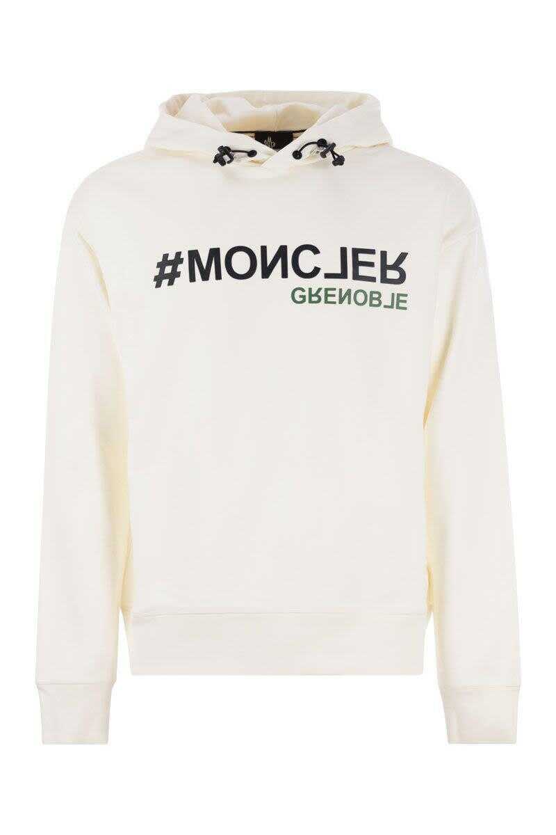 Moncler Grenoble MONCLER GRENOBLE Logo-printed hoodie WHITE