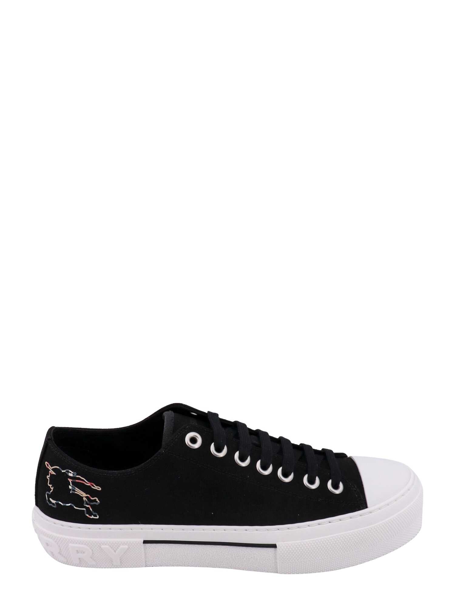 Burberry Canvas sneakers with Ekd Check logo Black