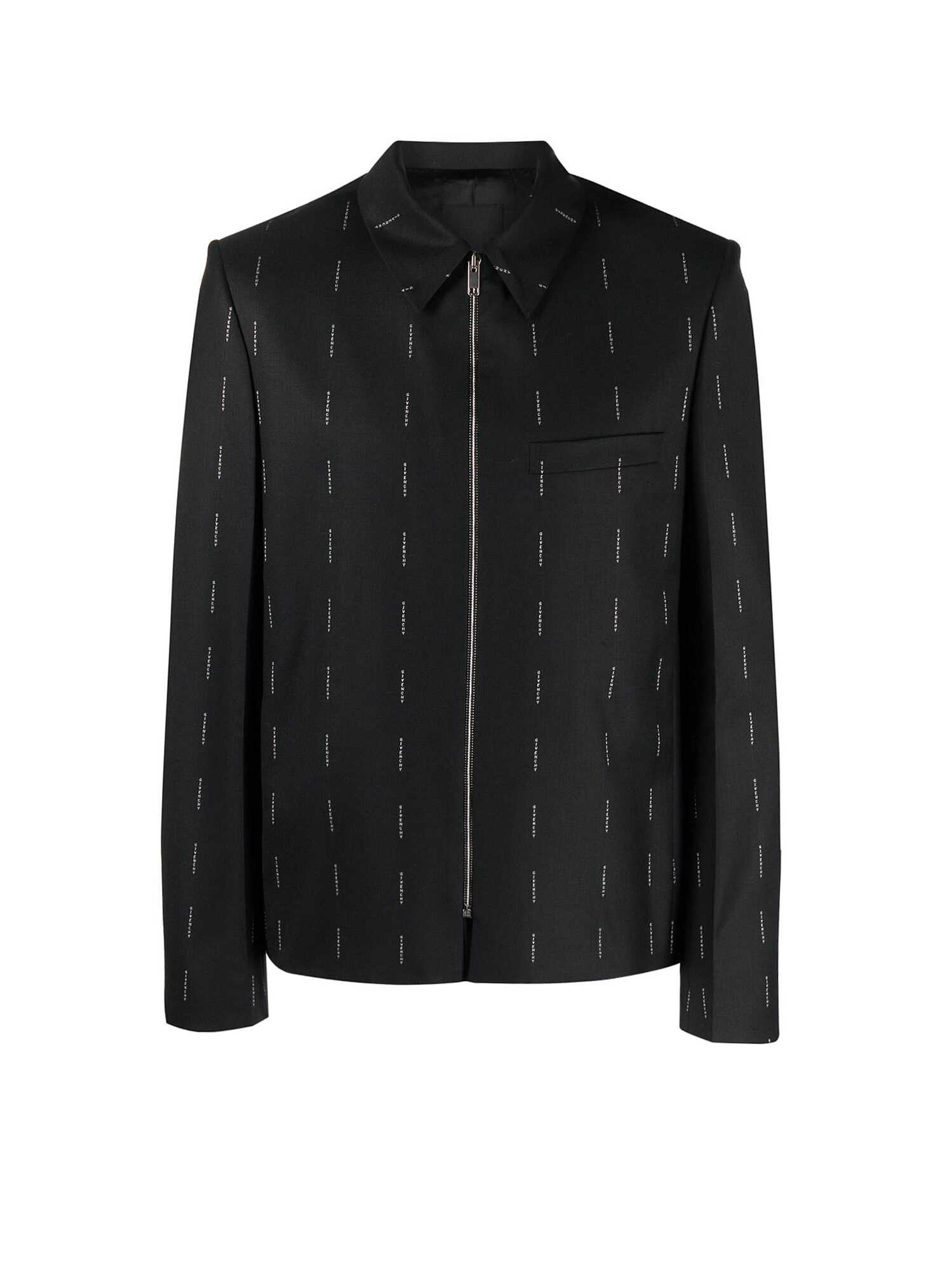 Givenchy Wool blazer with all-over logo print Black All-Over