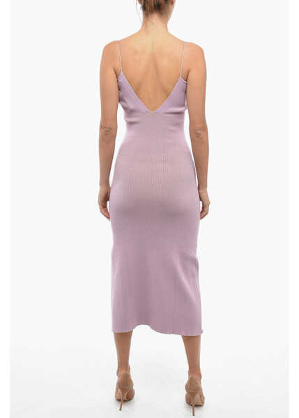 Rochii lungi AERON V-Neck Bodycon Maronne Dress Violet Femei (BM 12256620) 2