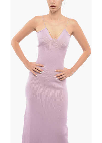 Rochii lungi AERON V-Neck Bodycon Maronne Dress Violet Femei (BM 12256620) 4