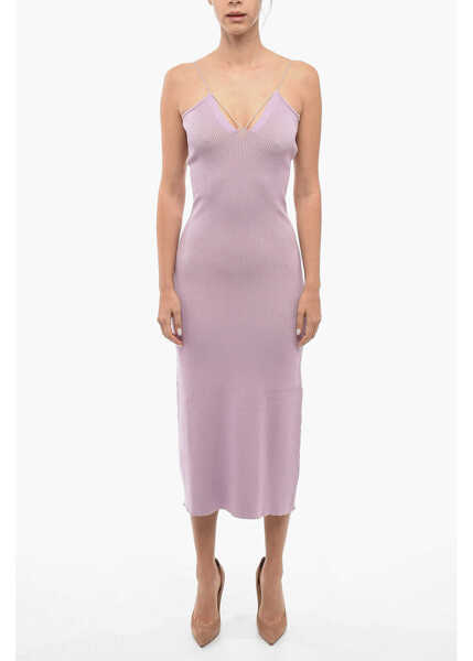 Rochii lungi AERON V-Neck Bodycon Maronne Dress Violet Femei (BM 12256620) 1
