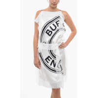 Imbracaminte Dama pagina 409 - Rochii scurte Burberry Silk Midi Dress With Logo Print And Lace Details White Femei (BM 12256656) - B-mall.ro