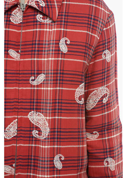 Jachete 424 Paisley Patterned Quilted Jacket With Front Zip Red Barbati (BM 12257166) 3