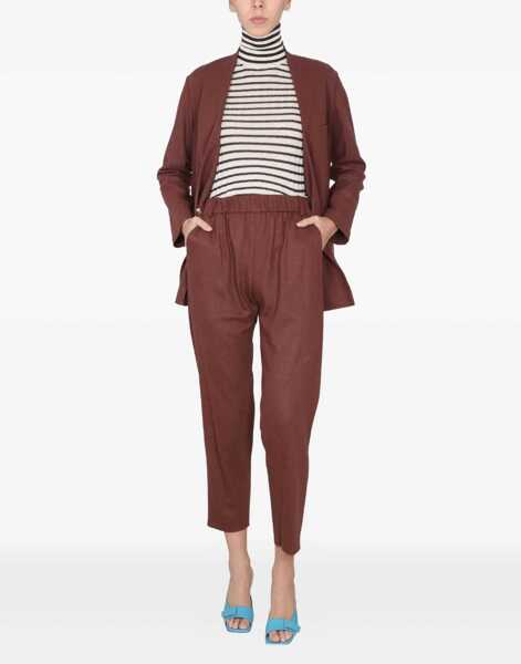 Pantaloni casual ALYSI Cigarette Pants BROWN Femei (BM 12257520) 2