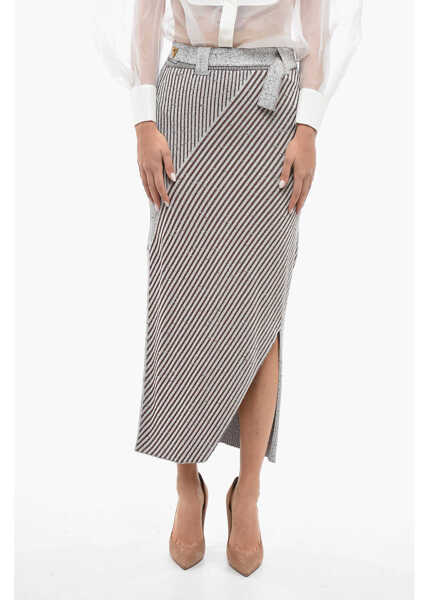 Fuste lungi AERON Belted Stretchy Sand Maxi Skirt Brown Femei (BM 12258681) 1