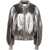 THE ATTICO The Attico Mirrored Leather Bomber Jacket - Runway SILVER