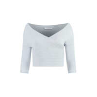 Topuri Philosophy Di Lorenzo Serafini Ribbed Knit Crop Top Femei