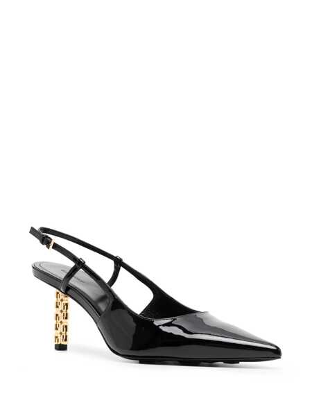 Pantofi cu toc Givenchy Givenchy G Cube Patent Leather Slingback Pumps Black Femei (BM 12265164) 2