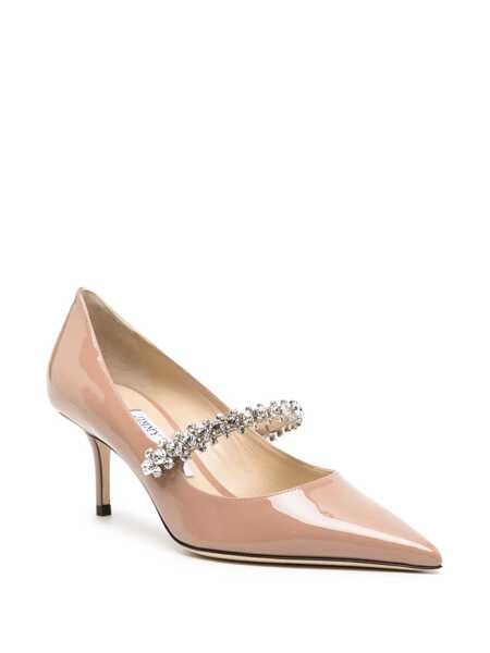 Pantofi cu toc Jimmy Choo Bing Pink Pumps With Crystal Embellishment In Patent Leather Woman PINK Femei (BM 12265470) 2