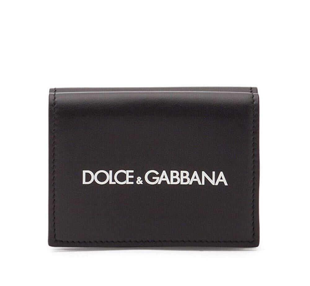 Dolce & Gabbana DOLCE & GABBANA Logo Print Bifold Wallet BLACK