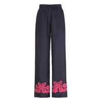 Pantaloni scurti P.A.R.O.S.H. Embroidered Silk Trousers Femei