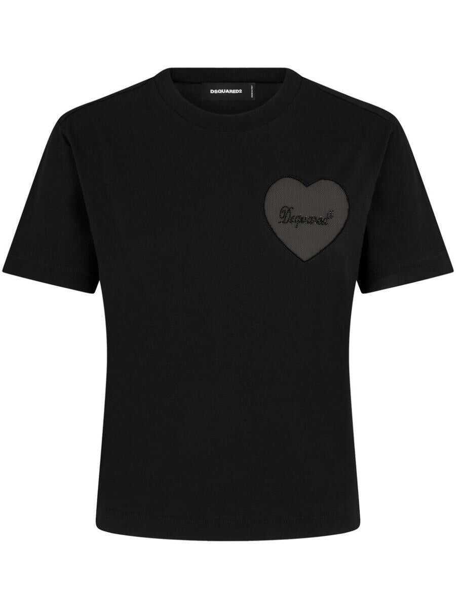 DSQUARED2 DSQUARED2 Boxy-fit cotton t-shirt BLACK