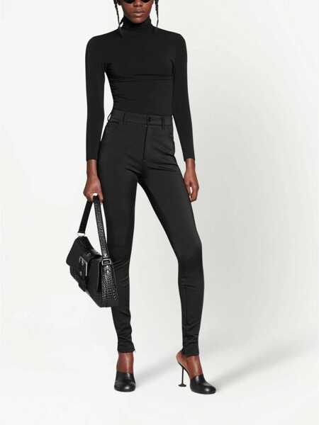 Colanti Balenciaga Ankle Zip 5 Pockets Stretch Leggings Pants Black Femei (BM 12271425) 2