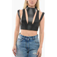 Bluze Leather Top With Cutouts Femei