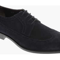 Pantofi Oxford pentru Barbati - Pantofi Oxford CORNELIANI Brogue Suede Derby Shoes With Cur Sole Blue Barbati (BM 12272304) - B-mall.ro