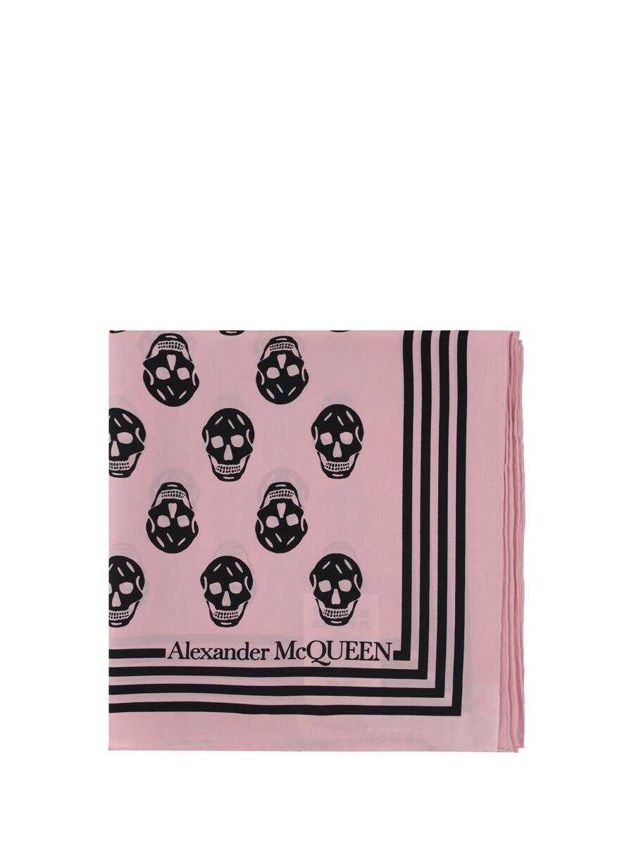 Alexander McQueen ALEXANDER MCQUEEN SCARVES PALE PINK/BLACK