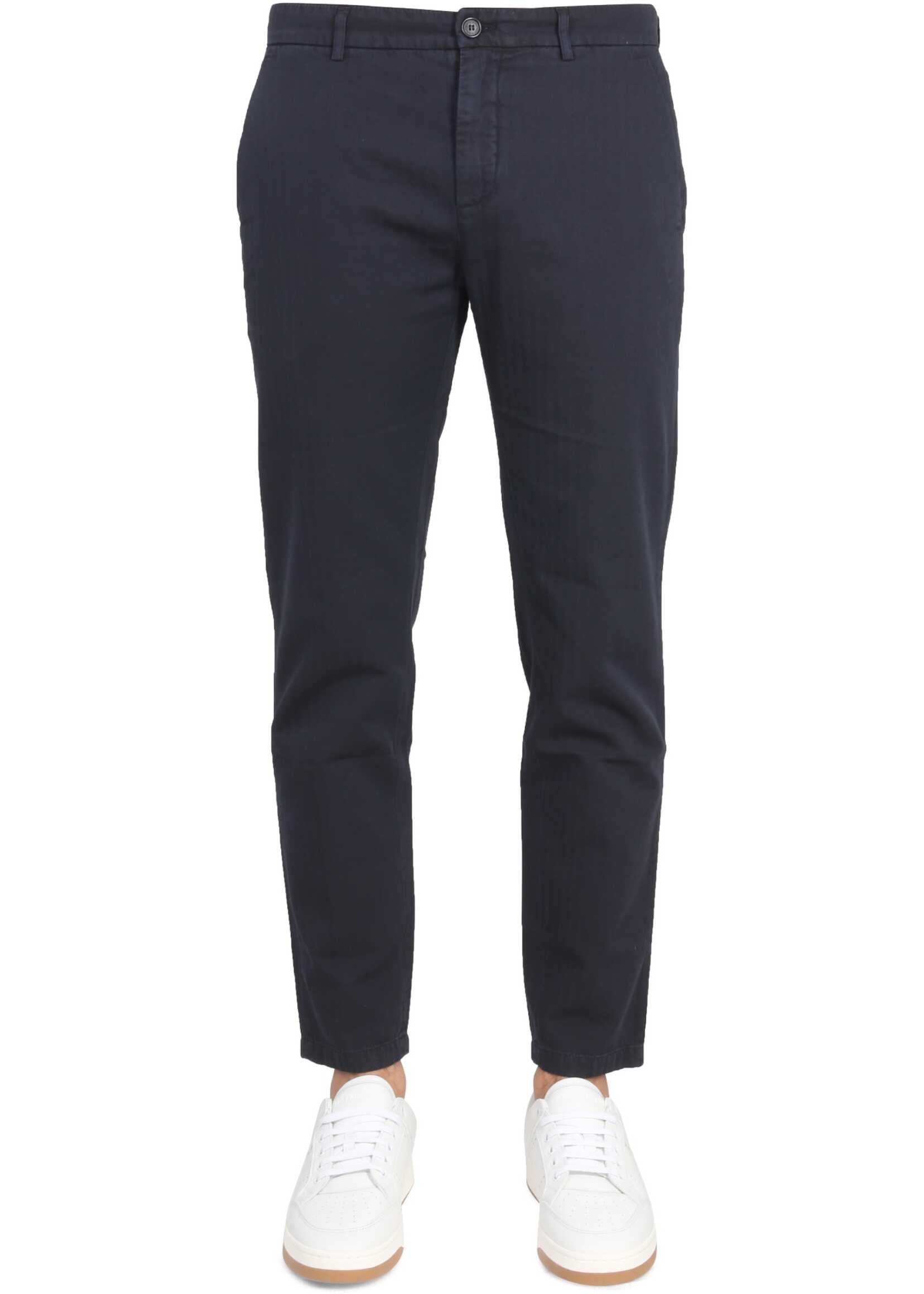 Department Five Pants With Logo Patch BLUE
